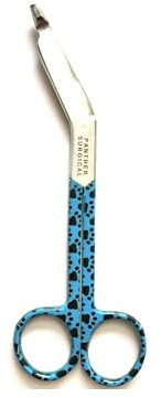 Verbandschere aus Edelstahl, 14 cm, mehrfarbig, Erste-Hilfe-Verbandschere (Fußabdruckmuster)