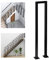U-förmiger Treppen-Handlauf – komplettes Set, mattschwarzes Schmiedeeisen-Vierkantrohr-Geländer, Treppengeländer-Halterungen für Innen- und Außen-Loft-Korridor-Veranda-Deck-Handlauf ( Size : 45cm(1.5f
