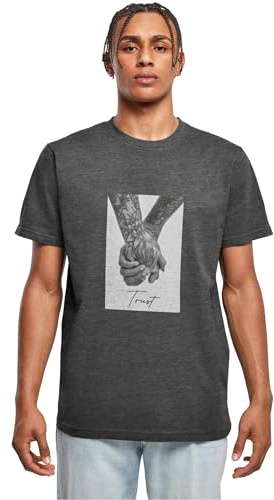 Mister Tee Herren Trust 2.0 Tee Charcoal, L