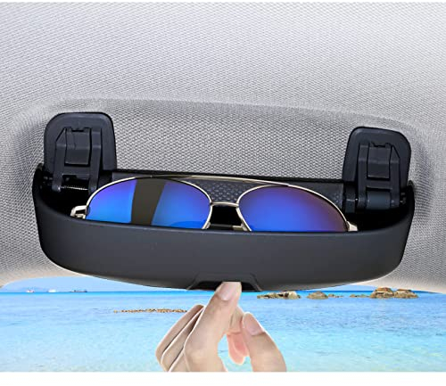 BIXUAN A3 2024 kompatibel mit Audi A3 A4 A5 A6 B8 B9 C7 C8 Q3 Q5 Q7 8U 8Y 8V 2021-2023 2024 Sonnenbrillenhalter Brillenetui Auto Brillenhalter Aufbewahrungsbox Organizer Glasses Case Holder