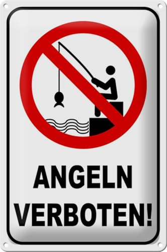 Femer Blechschild Hinweis 20x30cm Angeln verboten Warnschild