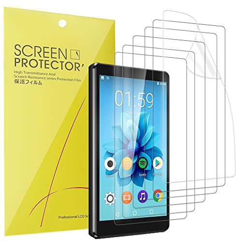 Blueshaweu Schutzfolie Kompatibel für AGPTEK T06S WiFi MP3 Player, HD klar Flexible TPU Displayschutzfolie [6 Stück] für AGPTEK WiFi MP3 Player T06S (transparent)