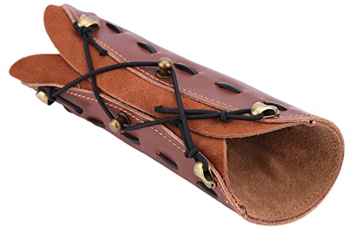 SUNGOOYUE Bogenschießen-Armschützer für Erwachsene, Verstellbarer Armschutz aus Leder, Schutzarmband, Armschutz für Outdoor-Bogenschießen