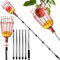 Cueille Fruit Telescopique, 2.7m Fruits Cerise Outil à Cueillir de Fruits avec Poteau Réglable Léger, Cueille Pommes avec Panier en Acier Inoxydable, Outil Cueillette Jardin Arbre Poires Pêches