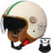 Motorcycle Helmet,Retro 3/4 Open Face Motorcycle Half Helmet with Double Visor, for Men Women Scooter ATV Cruiser Helmet ECE/DOT Approved 8,M56-57cm