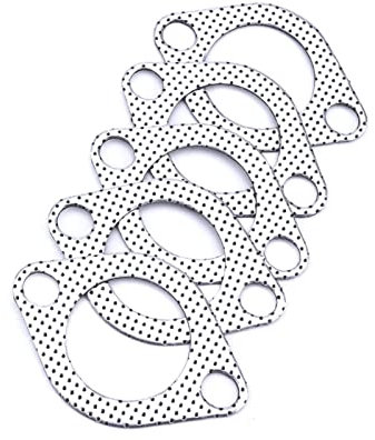 MYOBU Aluminio 2,25 pulgadas 56 mm Motor de coche Junta de escape de brida para dos agujeros junta de tubo de escape universal 10 piezas / lote arandelas