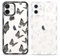 Yoedge 2 Stück Transparent HandyHülle für iPhone 12 Mini Hülle Schmetterling 5,4, TPU Silikon Schutzhülle für iPhone 12 Mini Case Schwarz Butterfly Muster Aesthetic Mädchen Frauen Durchsichtig Cover