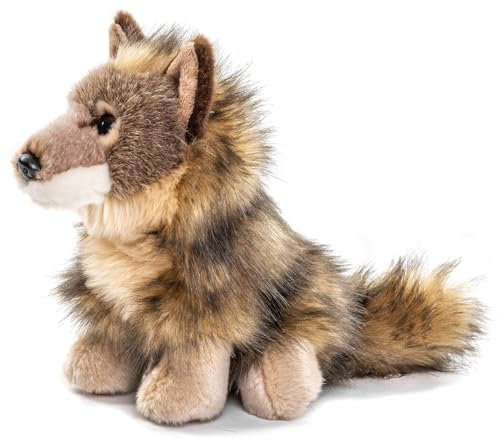 Uni-Toys - Wolf Junges, sitzend - 20 cm (Höhe) - Plüschtier, Kuscheltier