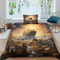 AAHARYA Animal Ark 3D-bedrucktes Bettbezug-Set, Bettwäsche-Set, 3-teilig, weiches Mikrofaser-Bettbezug-Set mit 2 Kissenbezügen, Einzelbett (135 x 200 cm)