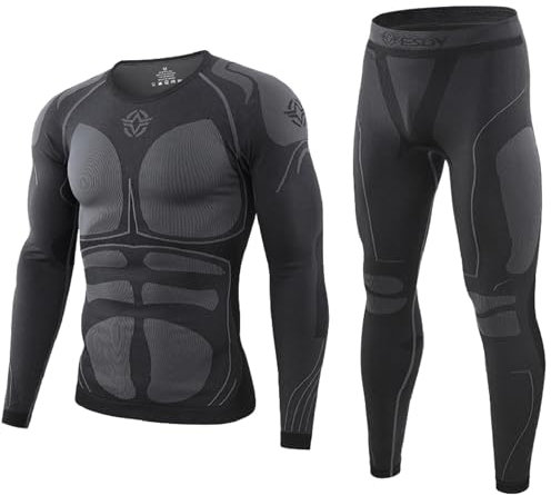 KONG JIMFAN Thermounterwäsche Herren Läufigkeitshose Für Hündinnen Temu Weiße Jogginghose Herren Sport Shirt Langarm Herren Thermounterwäsche Oberteil Herren Lauftights Herren(Schwarz,M)