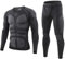 KONG JIMFAN Thermounterwäsche Herren Läufigkeitshose Für Hündinnen Temu Weiße Jogginghose Herren Sport Shirt Langarm Herren Thermounterwäsche Oberteil Herren Lauftights Herren(Schwarz,M)
