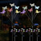 Lampe Solaire Exterieur Jardin, 4 Pièces 24 LED Lumière en Papillon, Décoration Jardin Extérieur Solaire Étanche, Lampes Solaire Deco pour Patio Cour Porche Noël