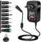 BuyWeek 30W Adaptador de Corriente Universal 3V, 4,5V, 5V, 6V, 7,5V, 9V, 12V Ajustable Fuente de Alimentación AC a DC, con Puerto USB 5V 2A y 8 Adaptadores de Enchufe, para Electrónica, Luz LED
