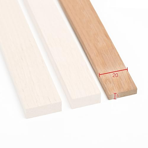 Rechteckleiste Eiche 1m, Zierleiste Holzleiste Abdeckleiste Bastelholz Kantholz, diverse Größen (5 x 20 mm)