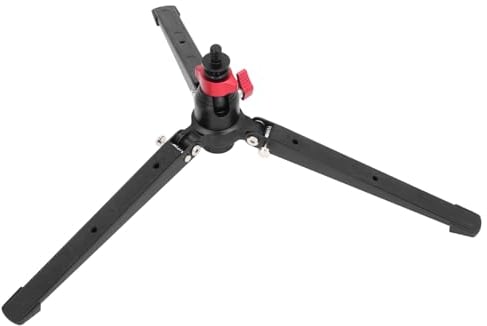 Mini Desktop Tripod, Aluminum Tripod Stand, 360° Rotate Base with 3/8 Inch Screw Hole, Load Up to 10kg for DSLR Camera Monopods