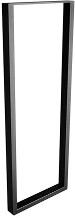 Amig - Patas para Mesas de Recibidor o Entrada - Pata Rectangular Metálica para Mesa de Estilo Industrial - Material: Acero - 800 x 300 x 40 mm - Resistencia y Durabilidad - Acabado en Negro Mate