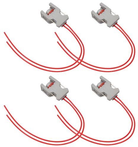 Taesayl Einspritzdüse Diesel Injektorstecker DELPHI DJ70229A-3.5-21, 240PC024S8014 mit Kabel Delphi Kabelstecker 4 x WEIBLICHER Kabelwagen FCC Einspritzung