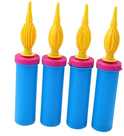 OFFSCH 4piezas Inflador De Globos Bomba De Aire De Plástico Inflador Portátil Para Fiestas Unidades