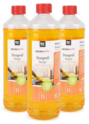 MICROACTIV Orangenöl Reiniger Konzentrat 3 x 1L - Allzweckreiniger & Fettlöser mit frischem Orangenduft – Universalreiniger Made in Germany