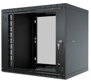 Stalflex Armario Rack 19 Pulgadas 9U 400mm Standard - Acero de Alta Resistencia - Bastidor y Armario para Equipos de Red - Armario Rack 19 Compatible con Bandeja Rack - Puerta de Cristal