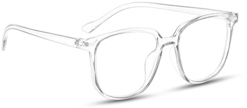 Blue Light Blocking Glasses Lightweight Computer Screen Reading Blue Light Filter Glasses Transparent Square Blue Light Glasses Transparent Frame Clear Lens Women Men Anti Eyestrain Anti UV Unisex