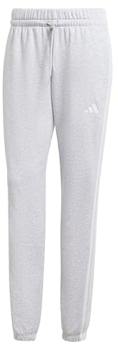 Adidas Damen Hose Essentials 3-Stripes French Terry Cuffed Pants (Plus Size)