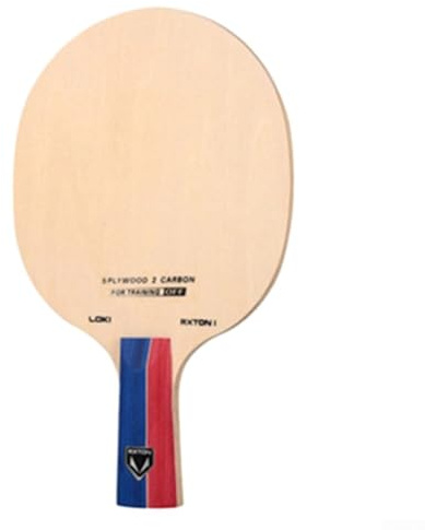 5 Ply Wooden Table Tennis Paddle Blade with Carbon Layers for Improved Control (Short handle)