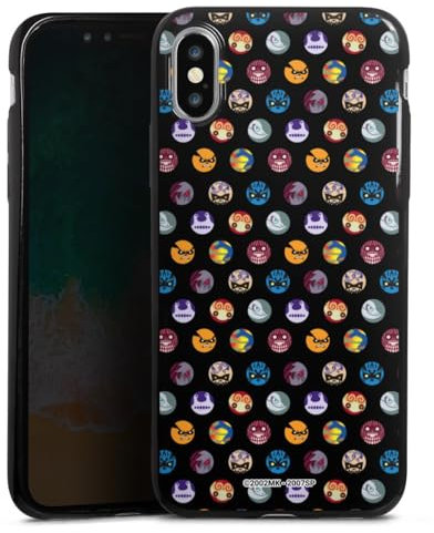 Slim Case extra dünn kompatibel mit Apple iPhone X Silikon Handyhülle schwarz Hülle Naruto Shippuden Bijuu Muster