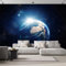 Papier Peint Univers Ciel Étoilé Panoramique 3D Terre Revêtement Murale décoration salon，Chambre Coucher Maison Décoration Intérieure 250×175cm