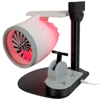 nuanzhiyuan Humidifier Fan Plane Engine Shaped USB Powered Desk Fan, Quiet to Operate for Home and Office Use