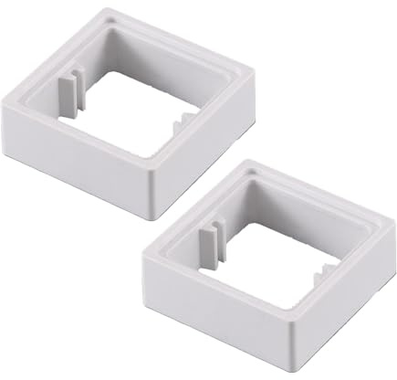 kesurpae 2pcs Double Socket Spacer Pattress Extender Black Surround Plate 1 Gang Screw Pack Of 2 ABS 2pcs Single Socket Spacer, 30mm