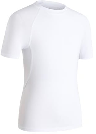 HYCOPROT Jungen Kompressionsshirts Kurze Ärmel Kind Leistung Unterhemd Sportliche Basisschicht Top Schnell Trocknen Funktionsshirt Atmungsaktiv Unterziehshirt für Fußball Basketball Training Outdoor