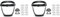 dissot 2 x Maschera di protezione da lavoro, maschera di protezione integrale, trasparente, protezione antipolvere, con 20 filtri, colore: nero