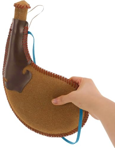 Vintage Wine Bag - Water Flask Pouch, Bota Bags, PU Leather Water Pouch for Camping | Retro Drink Container for Theme Partys, Renaissance Festival, Outdoor Cosplay, Medieval Style Flask Accessory