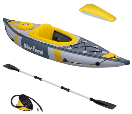 Rebel Electro Kayak Gommone gonfiabile turistico 282x90 Pontone gonfiabile Sedile RBA-4515