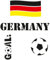 Eulenspiegel Selbstklebendes Schablonen-Set Deutschland Fussball