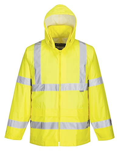Portwest H440 Herren Leichte Wasserdichte Hi-Vis Regenjacke Gelb, XXXL