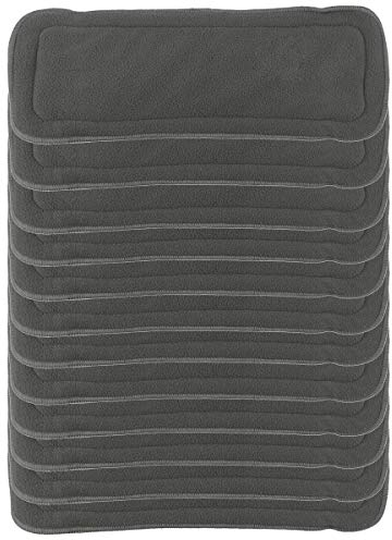 Happy Cherry Babywindeln Waschbare Wiederverwendbare Baby Windel Bambus Stoffwindel Einlagen Set von 12 Baby-Tuch Weicher Stoff 4 Schickten - Schwarz