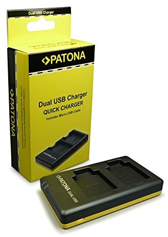 PATONA Dual Charger for EN-EL19 Battery compatible with Nikon CoolPix S2500 S3100 S4100 with micro USB