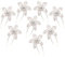 LEORX 8pcs Wedding Bridal cheveux broches Clips, pinces à cheveux strass épingles à cheveux en forme de U (blanc)