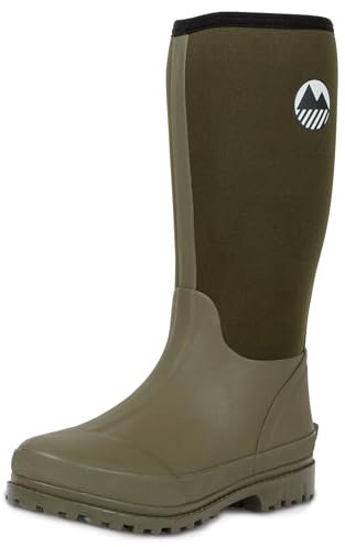 Lakeland Active Rydal - Stivali in gomma isolati in neoprene da donna, Verde (Verde muschio), 37 EU
