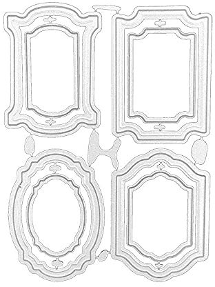 GIVBRO Stanzschablonen für Bastelarbeiten, Retro-Rahmen, Prägeschablone, Scrapbooking, DIY-Vorlage, Form für Papierbastelwerkzeuge, Grußkarten herstellen (#B)