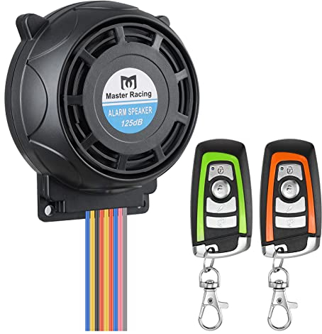 Rupse Motorrad Alarmanlage, Wireless Motorrad Anti Diebstahl Alarm Sicherheitssystem Fernbedienung Horn Alarm Warner mit Einstellbare 5 Empfindlichkeitsstufen für alle Roller Moped oder Quad