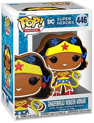Funko POP! Heroes: DC Holiday - Wonder Woman - WW - Gingerbread - DC Comics - Collectable Vinyl Figure - Gift Idea - Official Merchandise - Toys for Kids & Adults - Comic Books Fans