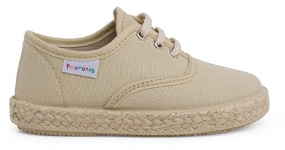 Pisamonas Zapatillas Lona Cordones Suela Alpargata Talla 24 en Color Arena