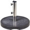 Beliani Garten Sonnenschirmständer Granit/Edelstahl rund schwarz ⌀ 45 cm Modern Ceggia