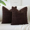 JOTOM 2er Set Kordsamt Weicher Kissenbezüge Moderne Kissenhüllen Dekorative Sofakissen Dekokissen Zierkissenbezug für Wohnzimmer Sofa Schlafzimmer Schokolade 40x40 cm