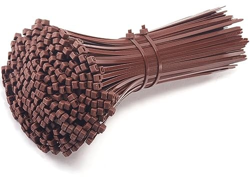 200 Unidades Bridas Plastico Marrones 200 x 3.6 mm, MgcTolBox Bridas Pequeñas, Bridas Marrones Exterior Vallas, Bridas Para Cables | Marrón