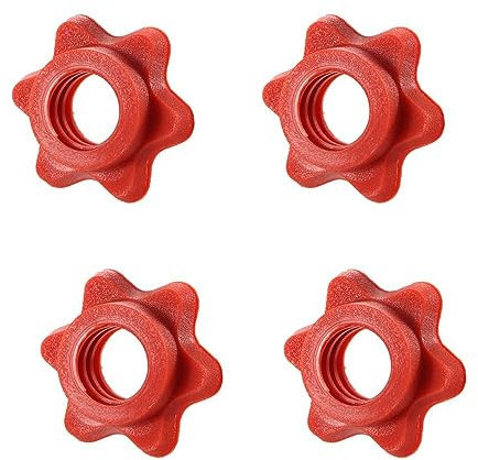 Kopida 4 Stück Standard Langhantel Spin-Lock Halsbänder Hantel Mutter Anti-Rutsch Kunststoff Sechskantmutter 25 mm für Gewichtheben Fitness Übung