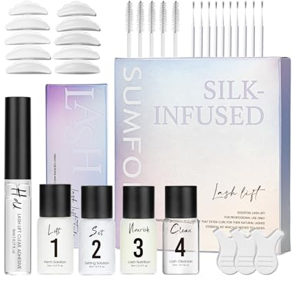 Wimpernlifting Set, Wimpern Perming Kit, Eyelash Lift Kit Easy for Beginner and Professional Lash Perm Kit, Achieve Salon-Quality Lashes Lift with Safe and Effective Result